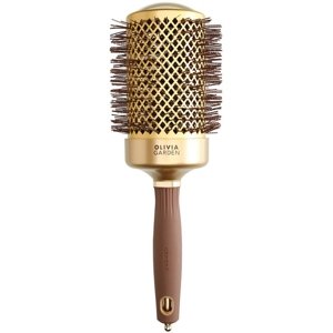 Olivia Garden Expert Blowout Shine Wavy Bristles Gold & Brown Fúkacia kefa na vlasy - Priemer 65mm