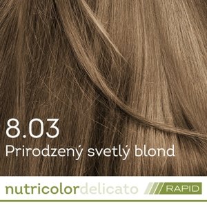 BIOKAP Nutricolor Delicato RAPID Farba na vlasy Prirodzený svetlý blond 8.03