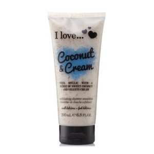 I Love Coconut & Cream Sprchový peeling s vôňou kokosu a krému 200ml