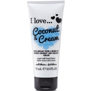 I Love Coconut & Cream Vyživujúci krém na ruky s vôňou kokosu a zamatového krému 75ml