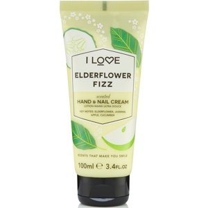 I Love Elderflower Fizz Vyživujúci krém na ruky a nechty s vôňou zeleného jablka, uhorky a jazmínu 100ml