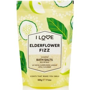 I Love Glazed Elderflower Fizz Bath Salts Soľ do kúpeľa s vôňou kvetov 500g