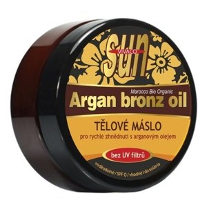VIVACO SUN Argan Oil telové maslo BRONZE pre rýchle zhnednutie BEZ UV Filtra 200ml