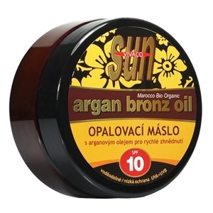 VIVACO SUN Argan Oil opaľovacie maslo SPF 10 s argánovým olejom pre rýchle zhnednutie 200ml