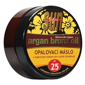 VIVACO SUN Argan Oil opaľovacie maslo SPF 25 s argánovým olejom pre rýchle zhnednutie 200ml