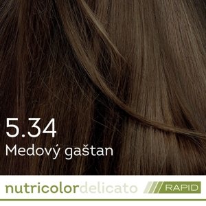 BIOKAP Nutricolor Delicato RAPID Farba na vlasy Medový gaštan 5.34