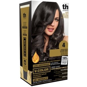 TH Pharma Farba na vlasy V-color stredná hnedá č. 4