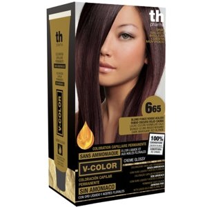 TH Pharma Farba na vlasy V-color tmavo mahagonová červená blond č. 6.65