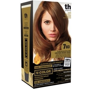 TH Pharma Farba na vlasy V-color stredná zlatá prírodná blond č. 7.03