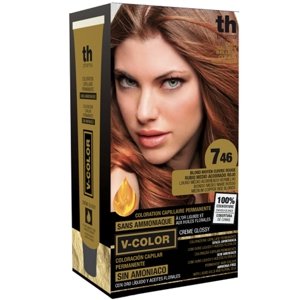 TH Pharma Farba na vlasy V-color stredná medená červená blond č. 7.46