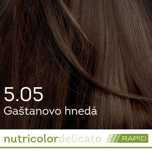 BIOKAP Nutricolor Delicato RAPID Farba na vlasy Gaštanová hnedá 5.05