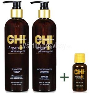 CHI Argan Oil šampón a kondicionér + ZADARMO Argan oil 15ml
