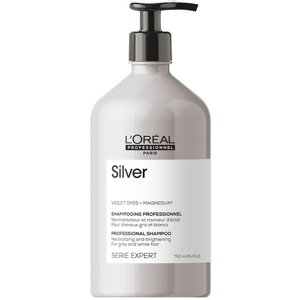 ĽOréal Professionnel Série Expert Silver Rozjasňujúci šampón pre sivé a biele vlasy - 750ml