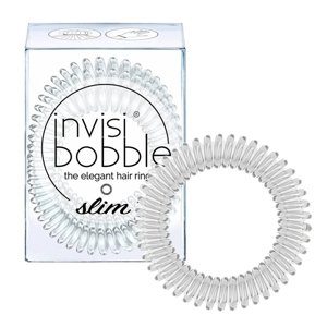 Invisibobble Slim Crystal Clear Špirálové gumičky 3ks