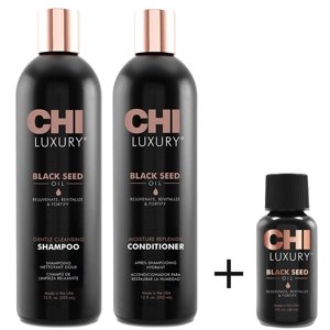 CHI Luxury Šampón a Kondicionér + ZADARMO Black Seed Oil 15ml
